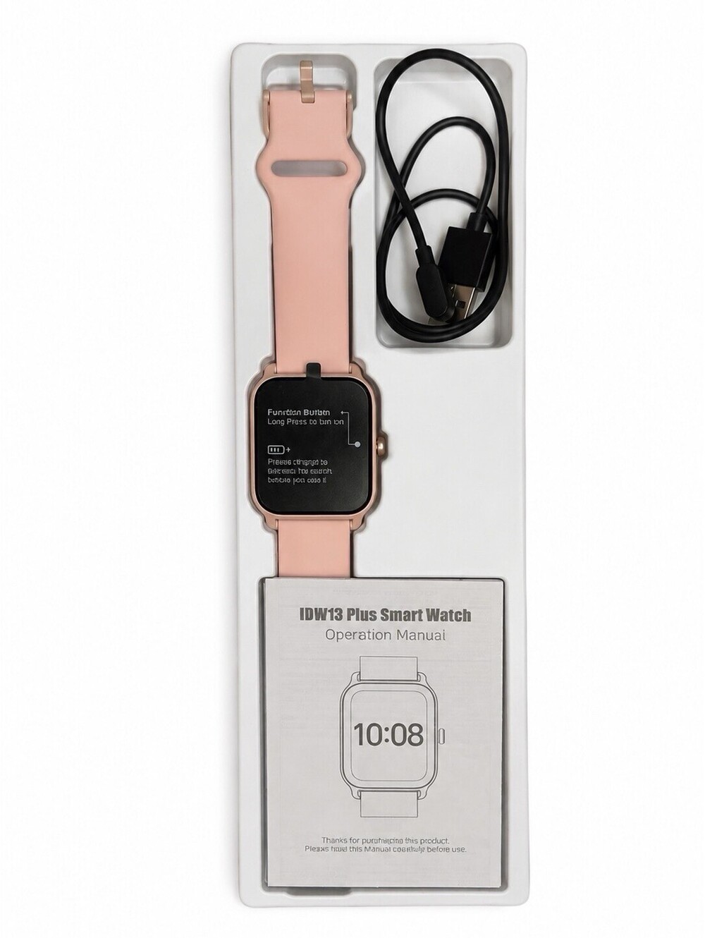 IDW13 Smart Watch Plus - Answer/Dial Call & Alexa Built-in, 1.8" Screen Rose